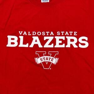 Valdosta State University VSU Blazers Tee Shirt Extra Large XL Red White Cotton